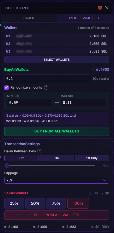 Multi-Wallet Manager